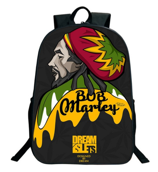 Mochila Sanlin Beans, Estrella De La Música Clásica Bob Marley 40x30x13 - Venta Internacional.