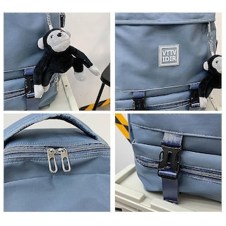 Foto 4 | Mochila Huoguo, Moderna, Casual, Para Estudiantes, Con Alfiler - Venta Internacional.