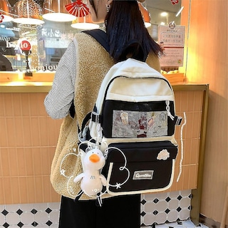 Foto 2 | Mochila Huoguo, Estudiante De Secundaria, Niña, De Nailon Azul - Venta Internacional.