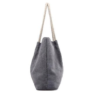 Foto 4 | Mochila Huoguo Lona Retro Vintage Gris 460g Para Mujer - Venta Internacional.