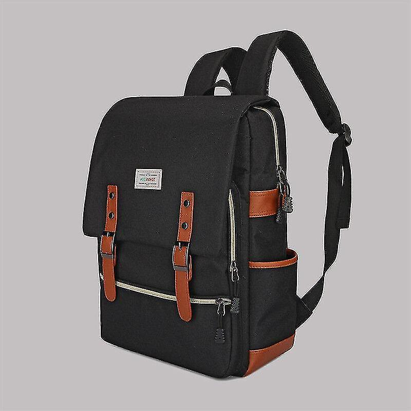 Foto 4 | Mochila Huoguo Gris Impermeable Para Portátil De 15,6 Pulgadas Y Bolso Universitario - Venta Internacional.