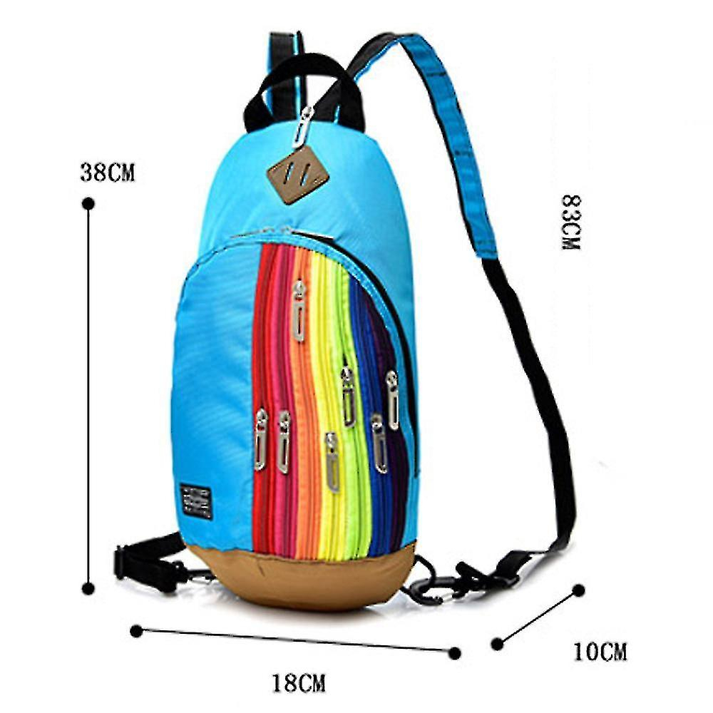 Foto 5 | Mochila Huoguo, Moderna, De Nailon, Arcoíris, Impermeable - Venta Internacional.