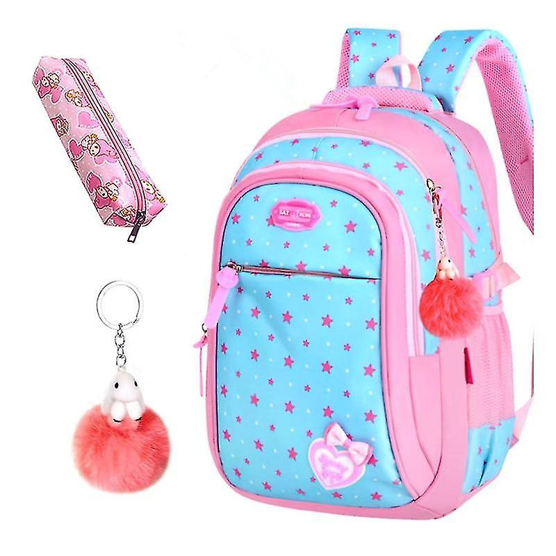 Foto 2 pulgar | Mochila Huoguo De Nailon Con Estampado De Estrellas Para Niñas De Primaria - Venta Internacional.