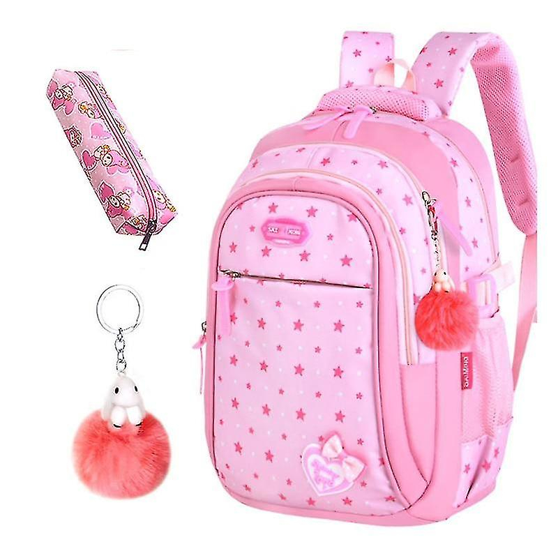 Foto 5 pulgar | Mochila Huoguo De Nailon Con Estampado De Estrellas Para Niñas De Primaria - Venta Internacional.