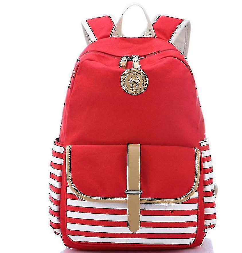 Foto 2 pulgar | Mochila Huoguo De Lona De Estilo Coreano, Casual, Para Estudiantes, Roja - Venta Internacional.