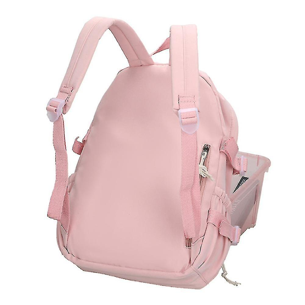 Foto 5 pulgar | Mochila Huoguo Para Niñas De Secundaria, Nailon, Rosa - Venta Internacional.