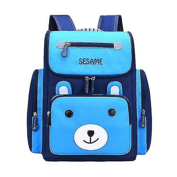 Foto 2 pulgar | Mochila Huoguo Para Niños Con Dibujos Animados De Animales Escolares, Azul - Venta Internacional.