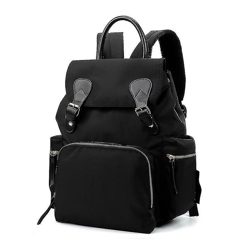 Mochila Huoguo De Nailon Impermeable De Gran Capacidad, Color Negro, 30x15x - Venta Internacional.