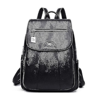 Foto 2 | Mochila Huoguo Para Mujer, Antirrobo, Piel Suave, Color Marrón, 20 Litros - Venta Internacional.
