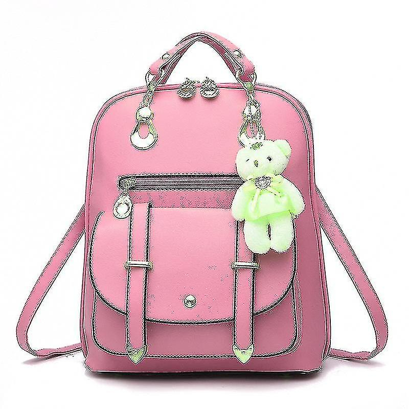 Foto 1 | Mochila Huoguo De Piel Sintética Rosa A La Moda Casual Para Mujer - Venta Internacional.