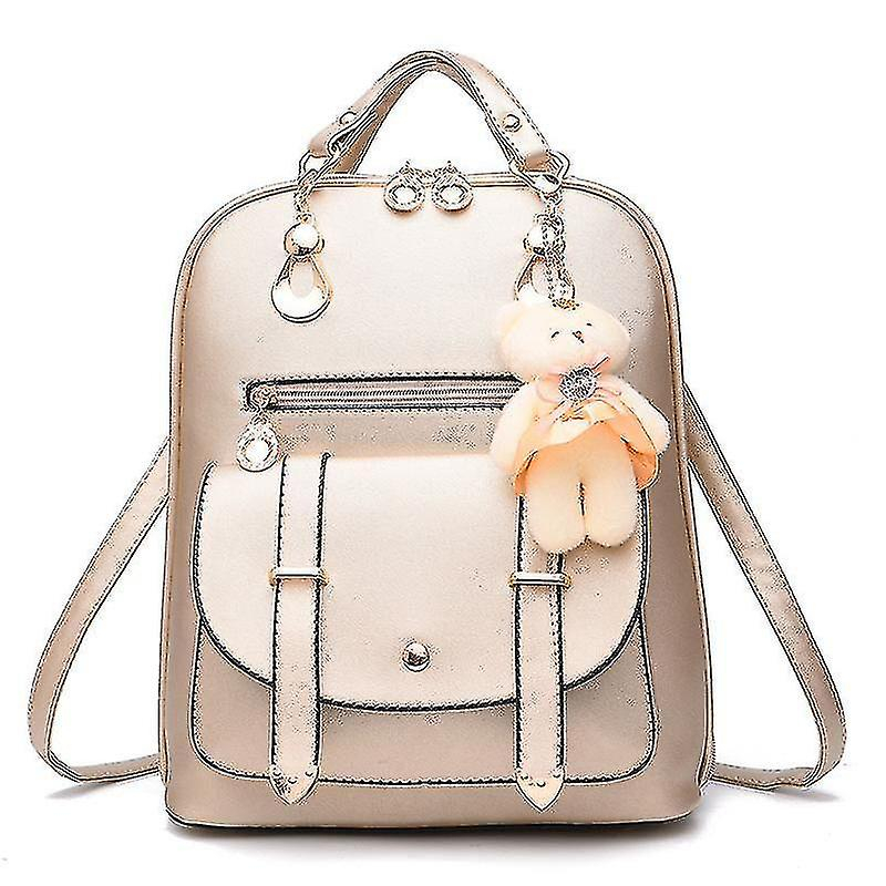 Foto 5 | Mochila Huoguo De Piel Sintética Rosa A La Moda Casual Para Mujer - Venta Internacional.