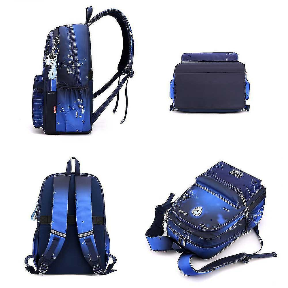 Foto 3 pulgar | Mochila Huoguo Galaxy School Impermeable Para Adolescentes Azul - Venta Internacional.