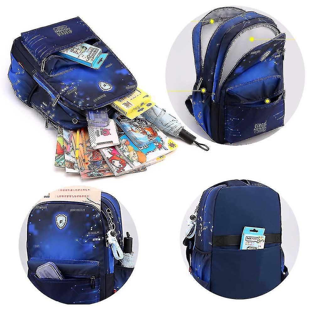 Foto 5 pulgar | Mochila Huoguo Galaxy School Impermeable Para Adolescentes Azul - Venta Internacional.