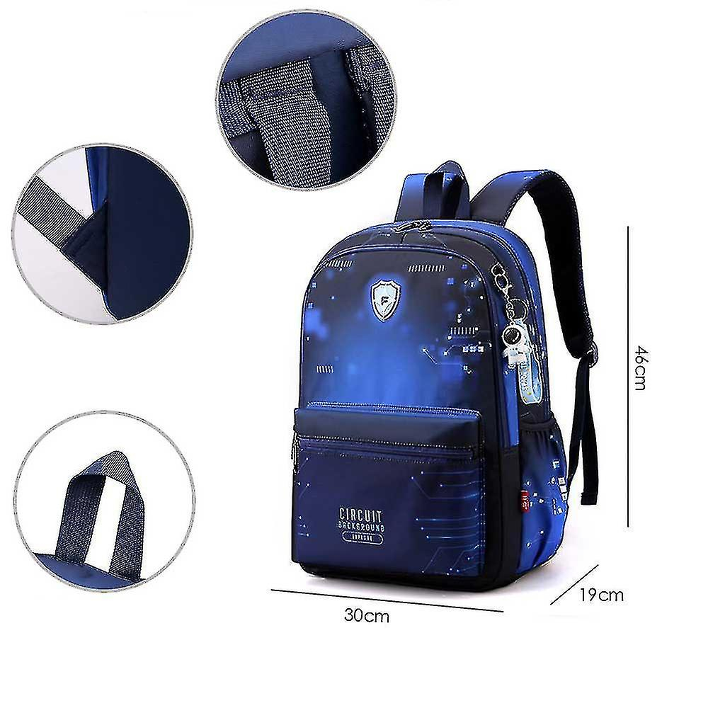 Foto 6 pulgar | Mochila Huoguo Galaxy School Impermeable Para Adolescentes Azul - Venta Internacional.