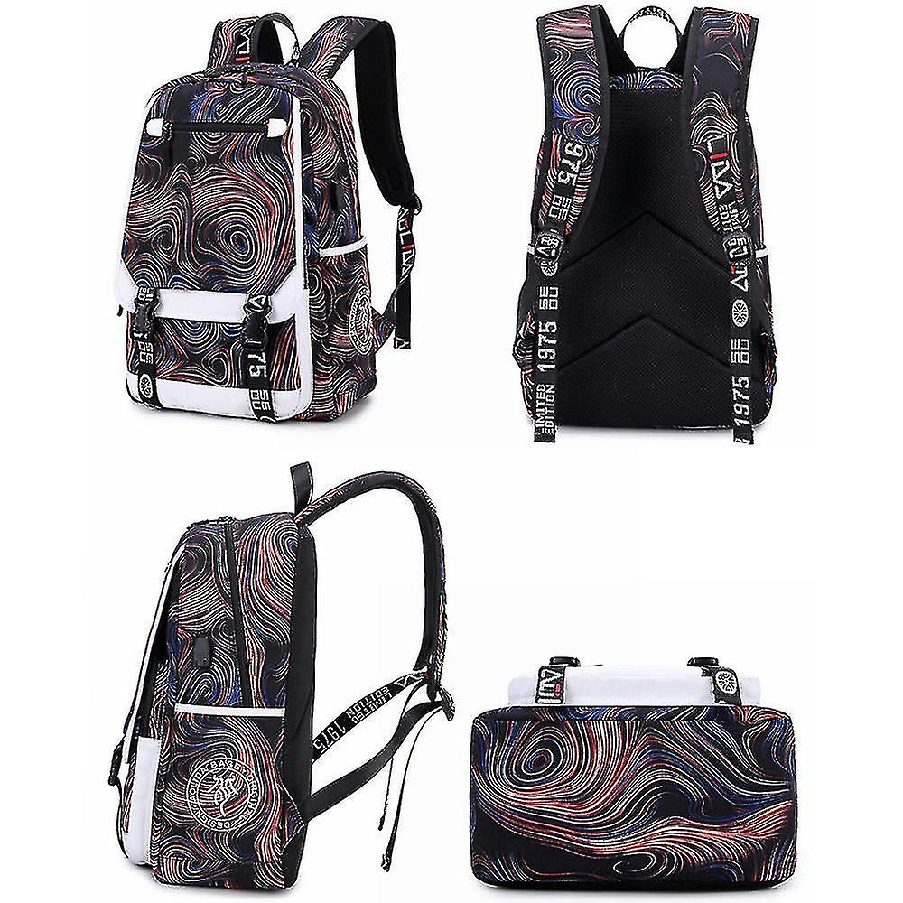 Foto 3 pulgar | Mochila Huoguo, Tela Oxford Impermeable Estampada, 37 X 15 X 45 Cm - Venta Internacional.