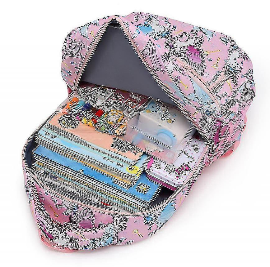 Foto 4 pulgar | Mochila Huoguo con Dibujos Animados de Unicornio para Niñas con Bolsa de Almuerzo Y Bolígrafo - Venta Internacional