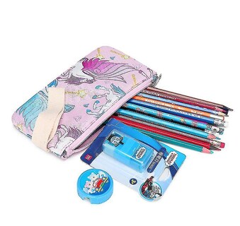 Foto 5 | Mochila Huoguo con Dibujos Animados de Unicornios para Niñas con Bolsa de Almuerzo Y Bolígrafo - Venta Internacional