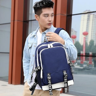 Foto 4 | Mochila Huoguo, Escolar, Niño, Diseño Ergonómico, Nailon, Color Negro - Venta Internacional.