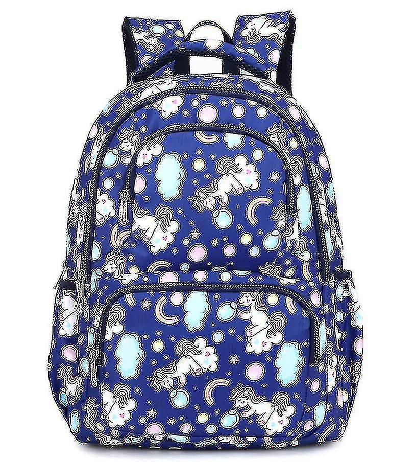 Foto 3 pulgar | Mochila Huoguo Para Niñas, Estudiantes, Unicornio, Mochila Escolar, Azul - Venta Internacional.