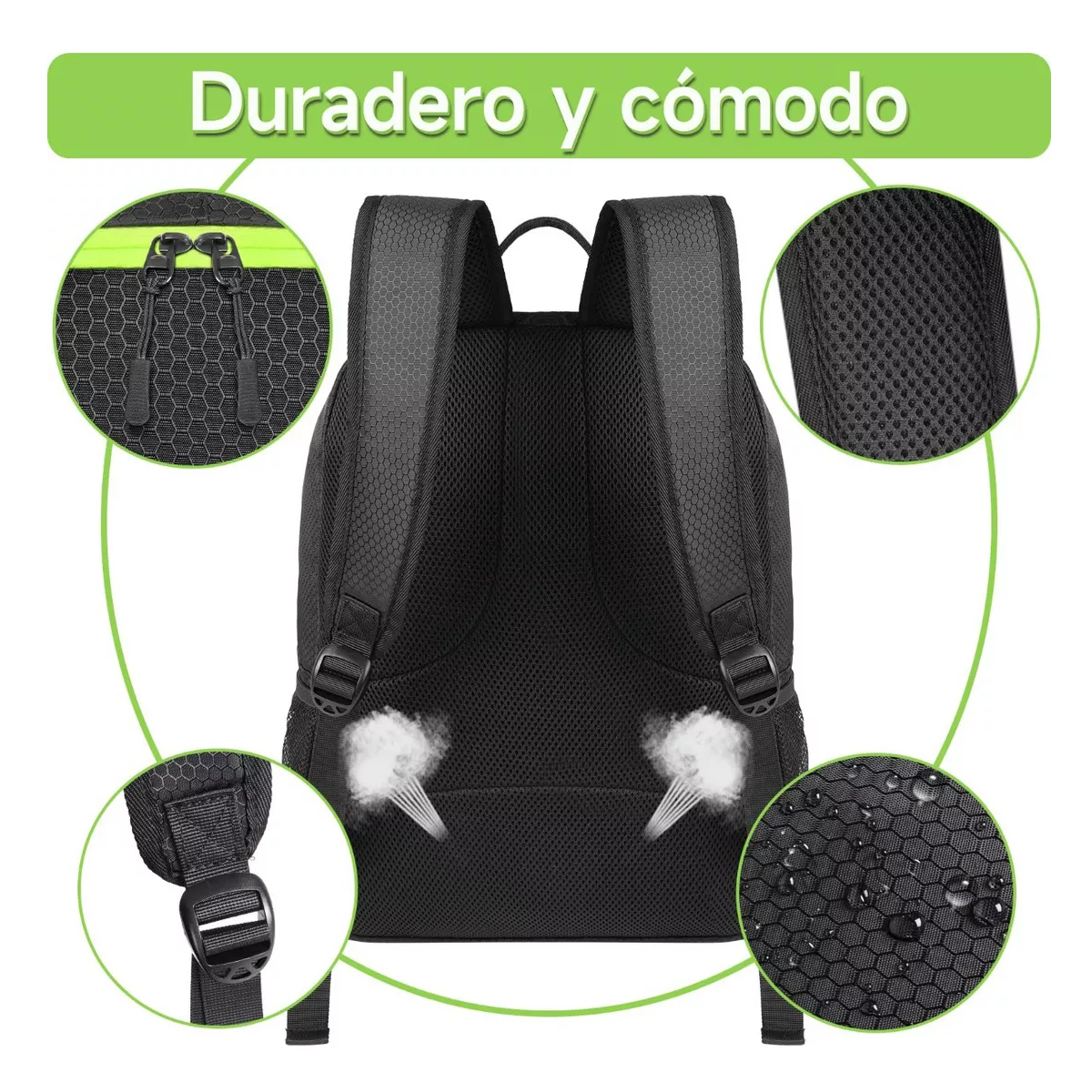 Foto 5 pulgar | Mochila de Futbol Impermeable Eo Safe Imports Esi-16549 Negra