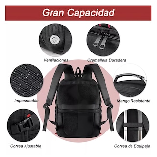 Foto 3 | Mochila Impermeable Capacidad 50 l Eo Safe Imports Esi-16552 Negra