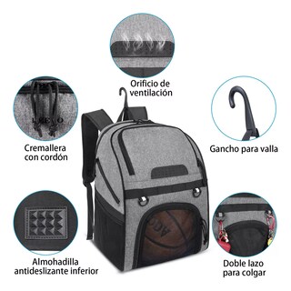 Foto 2 | Mochila Deportiva con Compartimentos para Zapatos Eo Safe Imports Esi-16550 Gris