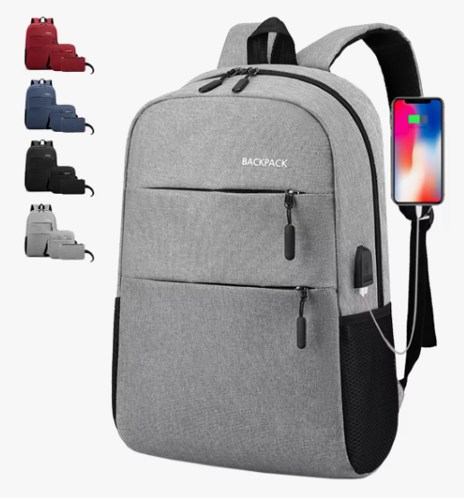 Set 3pzs, Estudiante Mochila, Impermeable Antirrobo ,con Puerto Usb, Adilier,ordenador Mochila