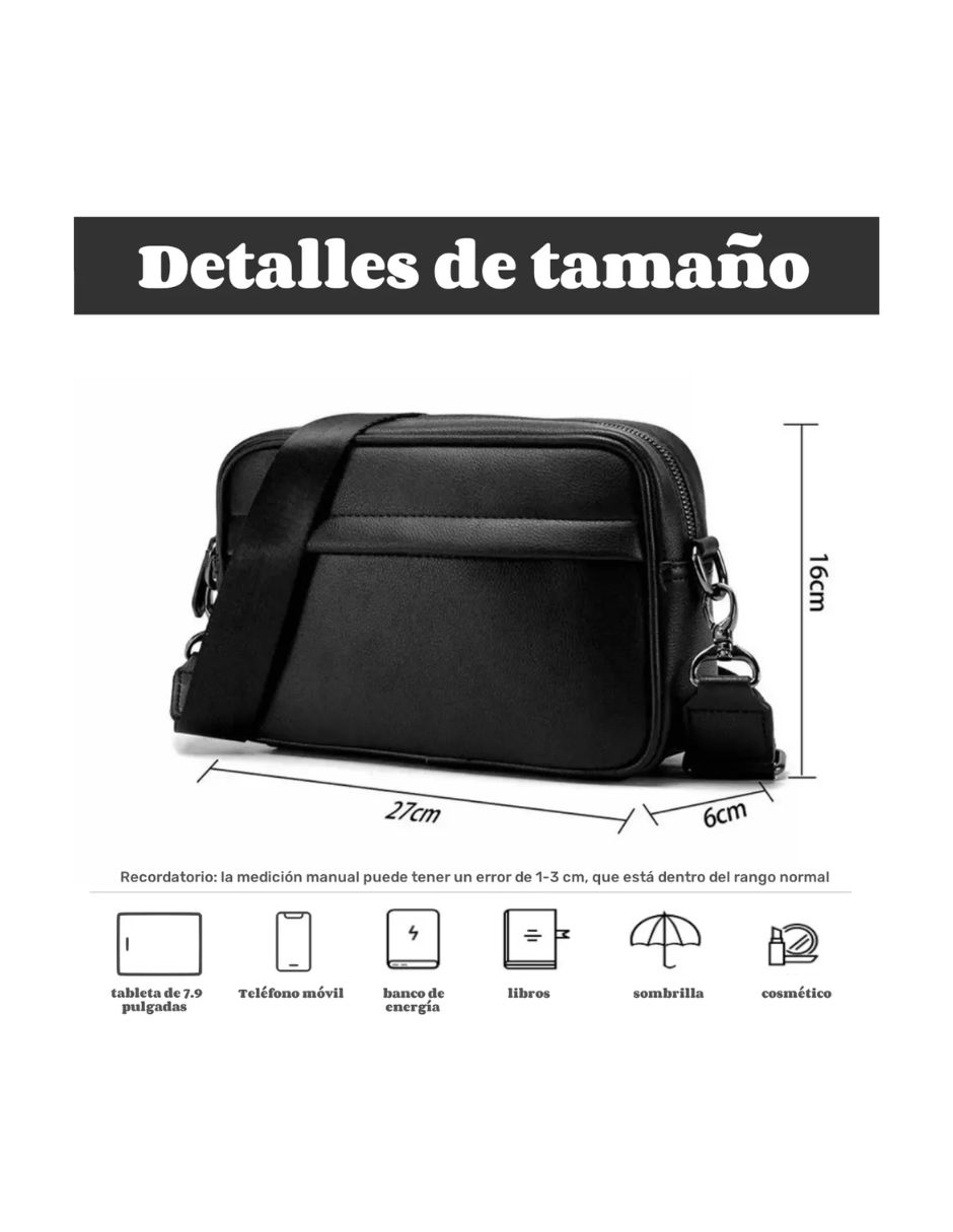 Foto 2 | Bolsa Bandolera Para Hombre