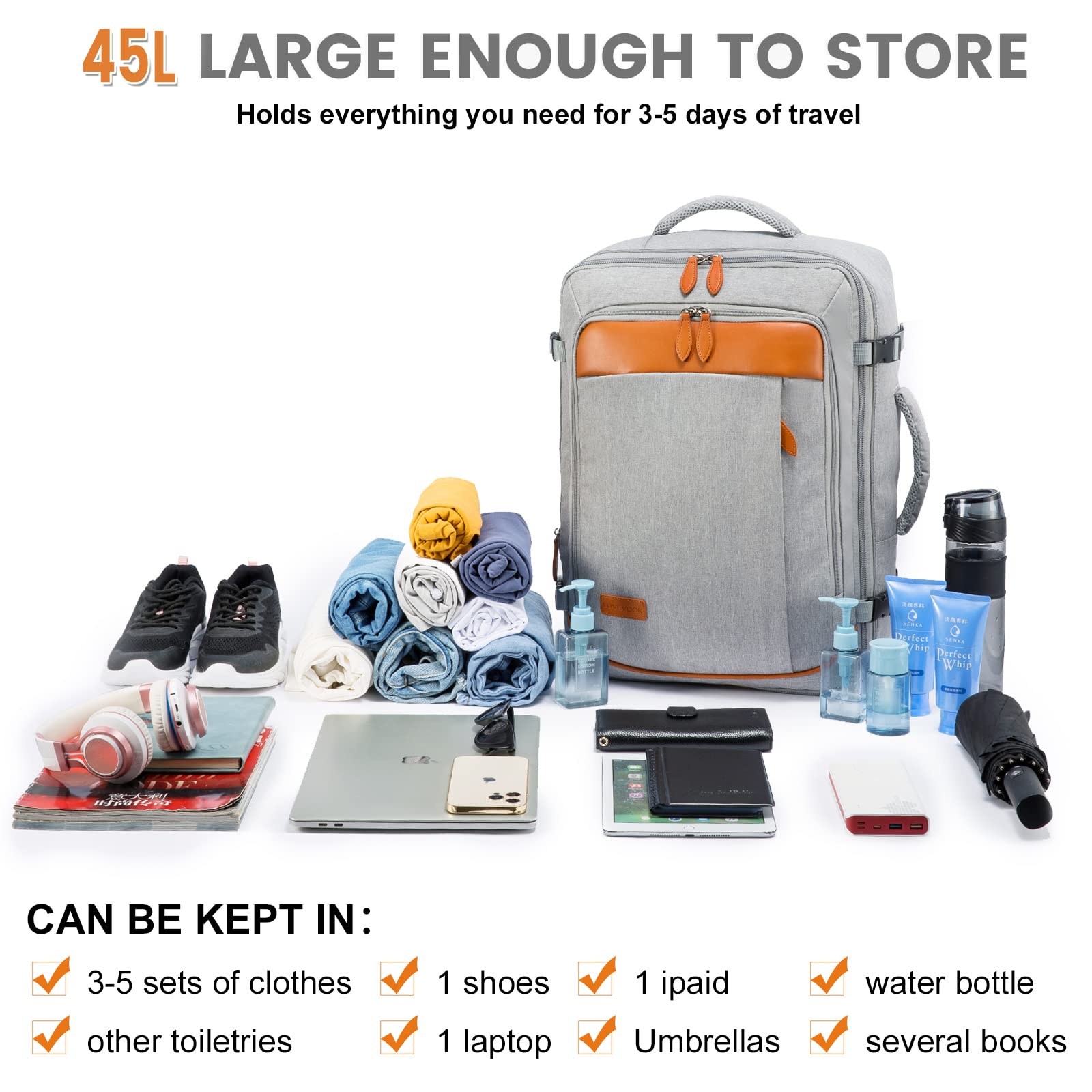 Foto 2 | Mochila De Mano Lovevook Large De 45 L Para Mujeres Y Hombres - Venta Internacional.