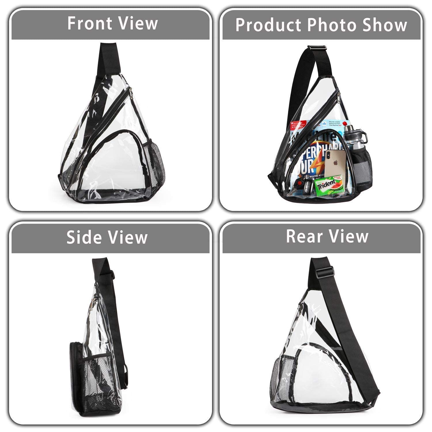 Foto 8 pulgar | Bolso Bandolera Hulisen De Pvc Transparente Impermeable - Venta Internacional