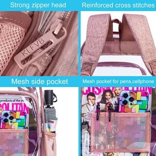 Foto 6 | Mochila Agsdon para Mujer Color Rosa - Venta Internacional