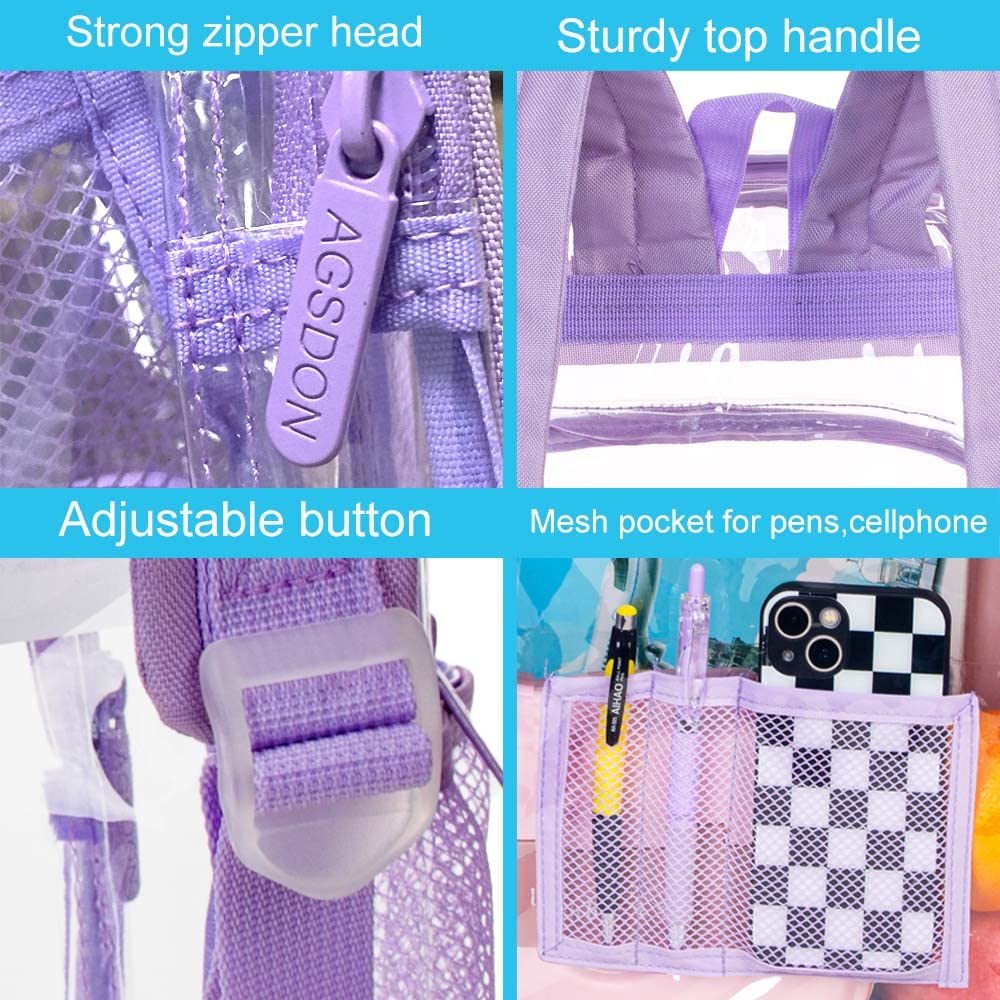Foto 7 pulgar | Mochila Agsdon  Para Mujer Morado - Venta Internacional
