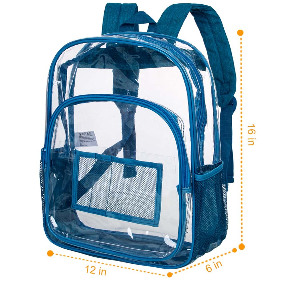 Foto 6 pulgar | Mochila Agsdon - Mochila Transparente Para Hombre, Color Azul Marino - Venta Internacional.