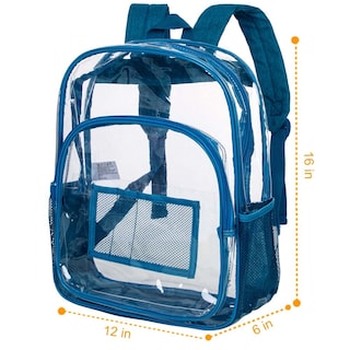 Foto 5 | Mochila Agsdon - Mochila Transparente Para Hombre, Color Azul Marino - Venta Internacional.