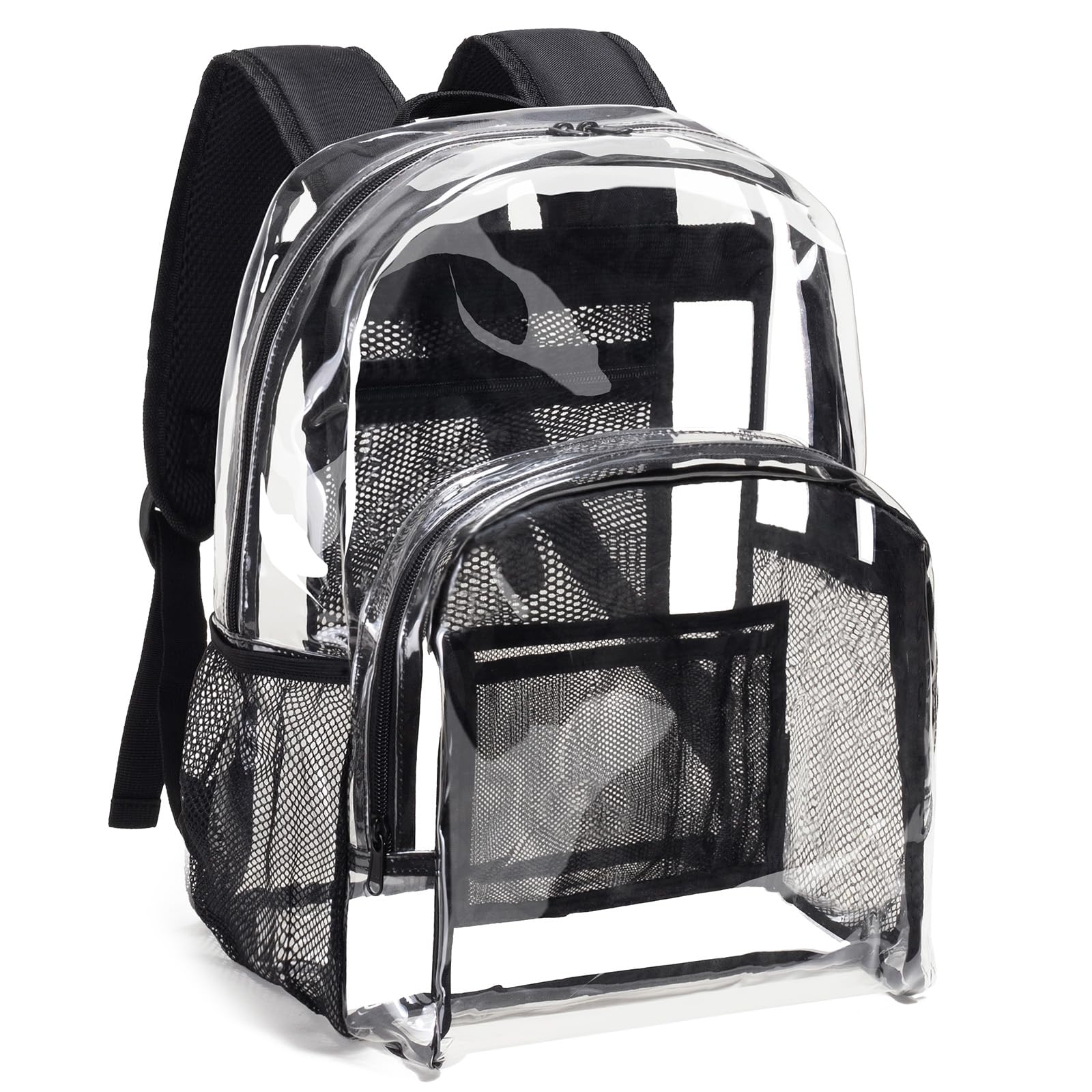 Mochila Transparente Vorspack Extra Grande De Pvc Transparente Negro - Venta Internacional.