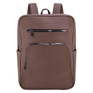 Foto 1 | Mochila Unisex Café Piel 100% Drilo Piel Londres Nueva Imagen