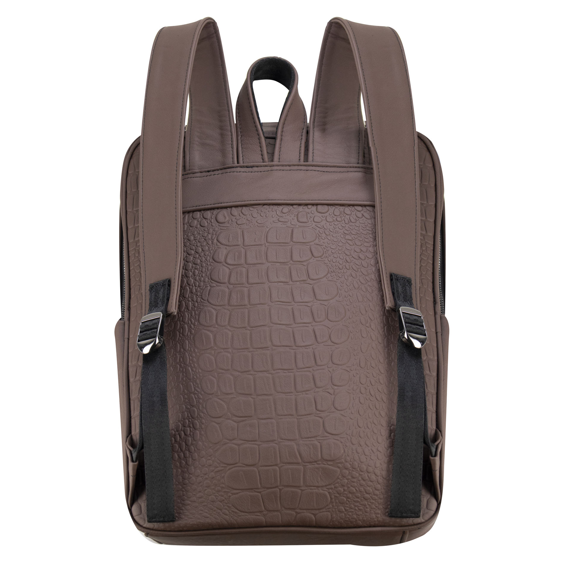 Foto 4 pulgar | Mochila Unisex Café Piel 100% Drilo Piel Londres Nueva Imagen