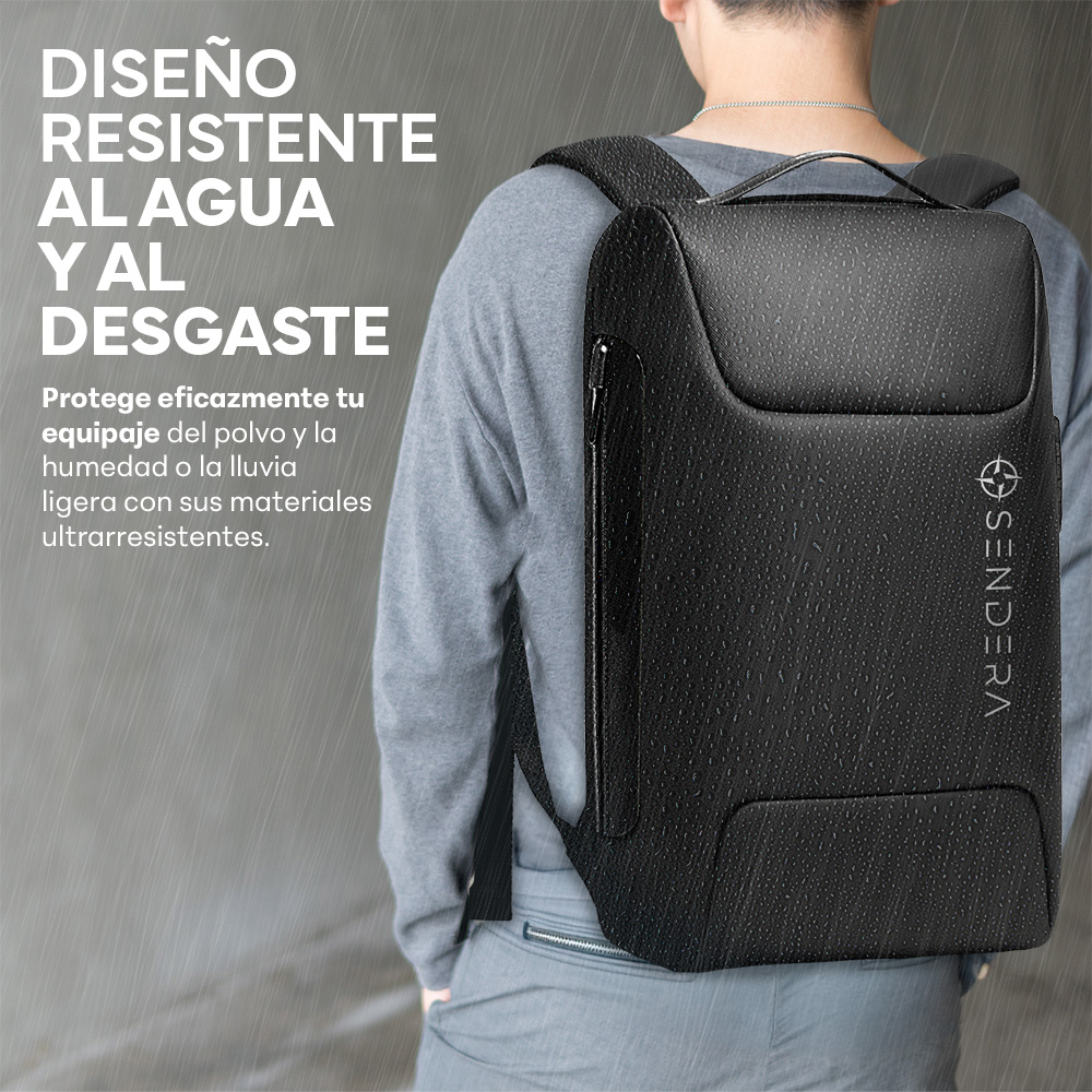 Foto 6 pulgar | Mochila para Laptop 17.5” Impermeable Sendera Negro