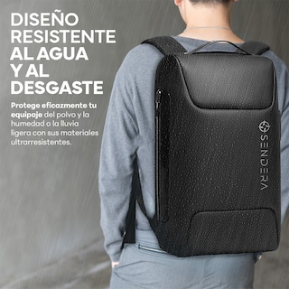 Foto 5 | Mochila para Laptop 17.5” Impermeable Sendera Negro