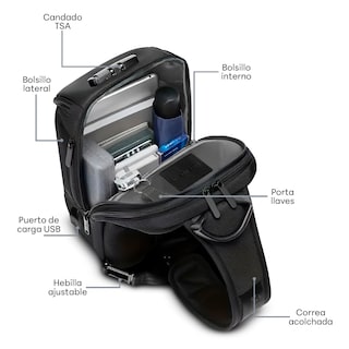 Foto 3 | Mochila Crossbody con Candado Sendera Negro