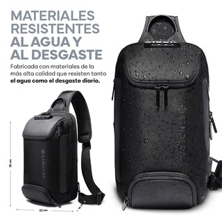 Foto 6 | Mochila Crossbody con Candado Sendera Negro