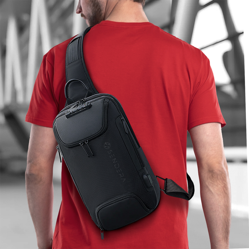 Foto 9 pulgar | Mochila Crossbody con Candado Sendera Negro