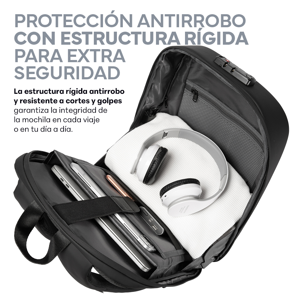 Foto 4 pulgar | Mochila para Laptop Impermeable Sendera Negro