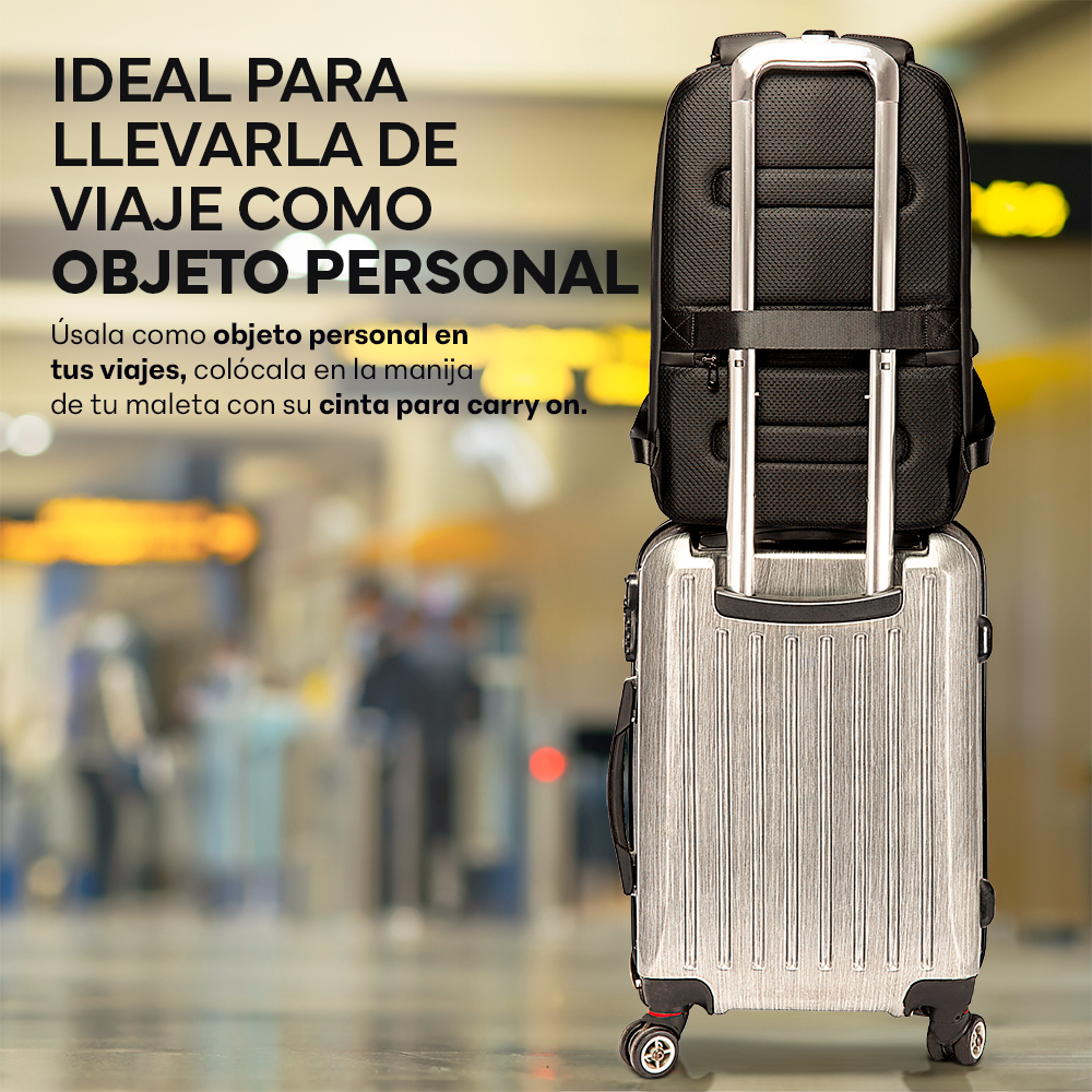 Foto 9 pulgar | Mochila para Laptop Impermeable Sendera Negro