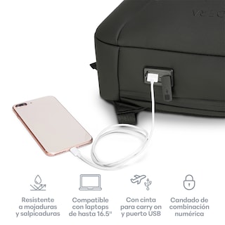 Foto 2 | Mochila para Laptop 16.5” Impermeable Sendera Negro