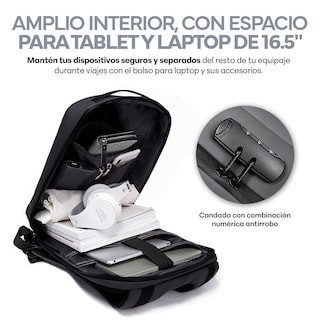 Foto 3 | Mochila para Laptop 16.5” Impermeable Sendera Negro