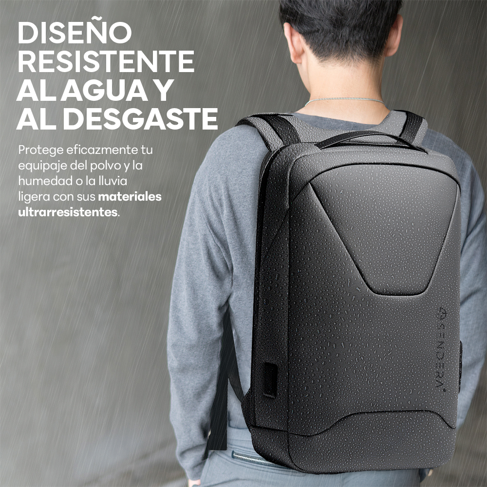 Foto 6 pulgar | Mochila para Laptop 16.5” Impermeable Sendera Negro
