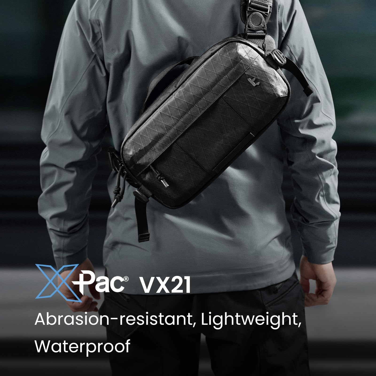Foto 3 pulgar | Bandolera Tomtoc X-pac, 5,5 L, Resistente Al Agua Para Hombre, Color Negro - Venta Internacional.