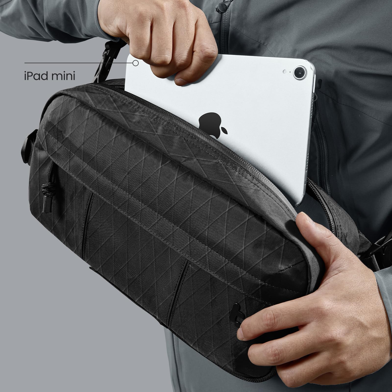 Foto 7 pulgar | Bandolera Tomtoc X-pac, 5,5 L, Resistente Al Agua Para Hombre, Color Negro - Venta Internacional.