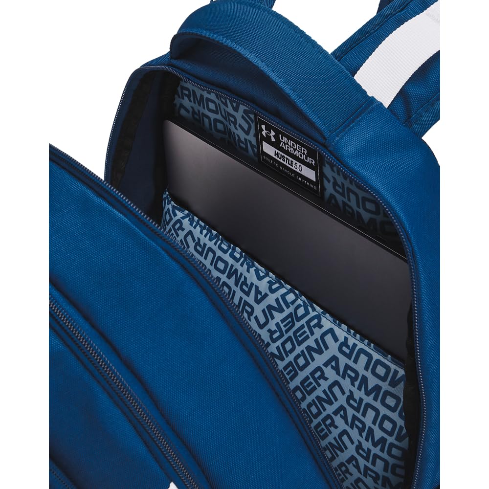 Foto 4 pulgar | Mochila Under Armour Unisex Para Adultos Hustle 5.0 Varsity Blue - Venta Internacional.